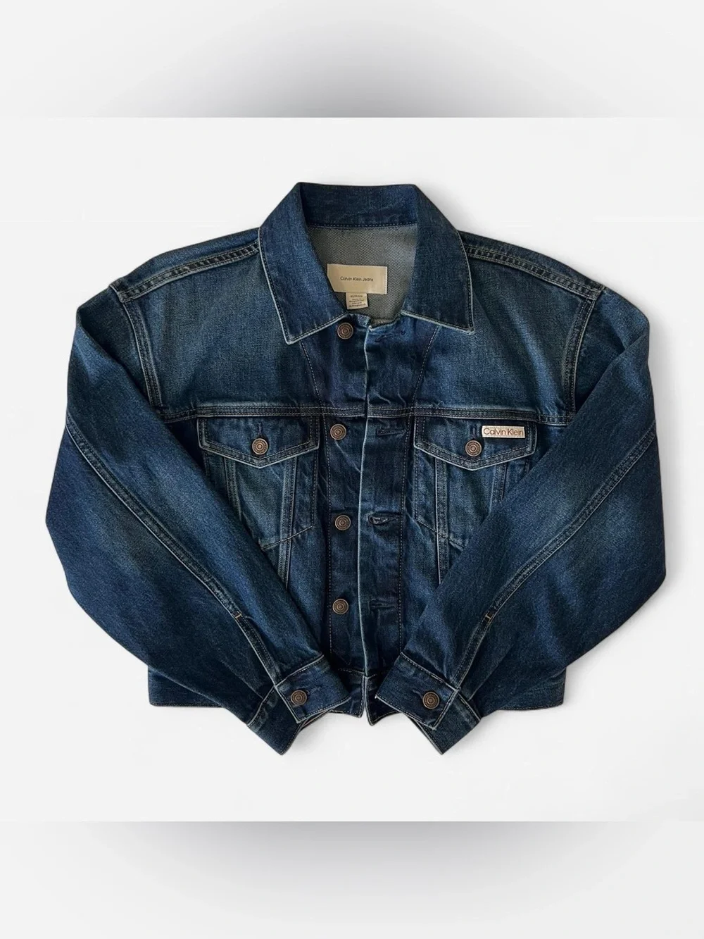 Calvin Klein 90s Denim Trucker Jacket - Picture 2 of 2